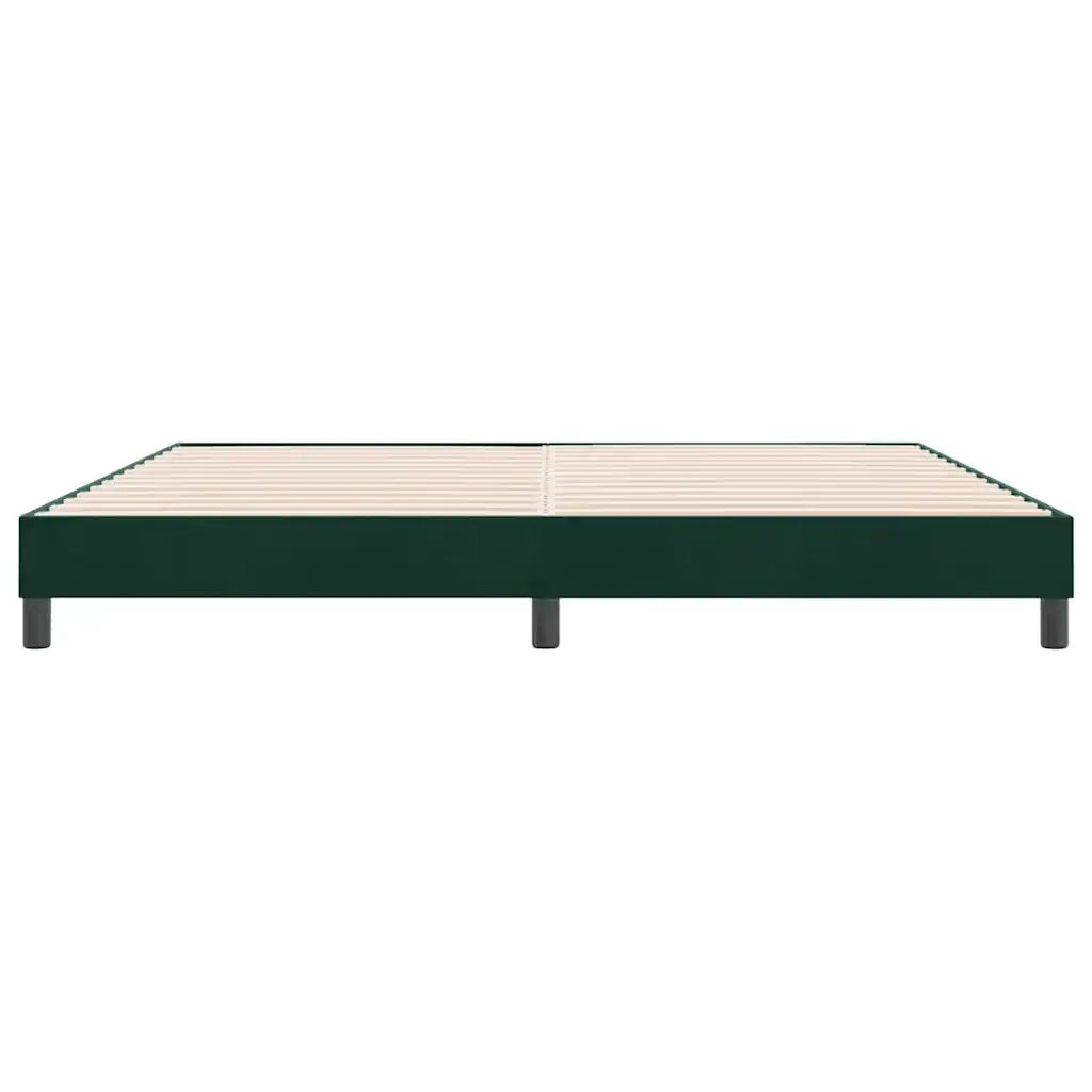 Letto matrimoniale | Letto per adulti | Giroletto senza Materasso Verde Scuro 180x210 cm in Velluto