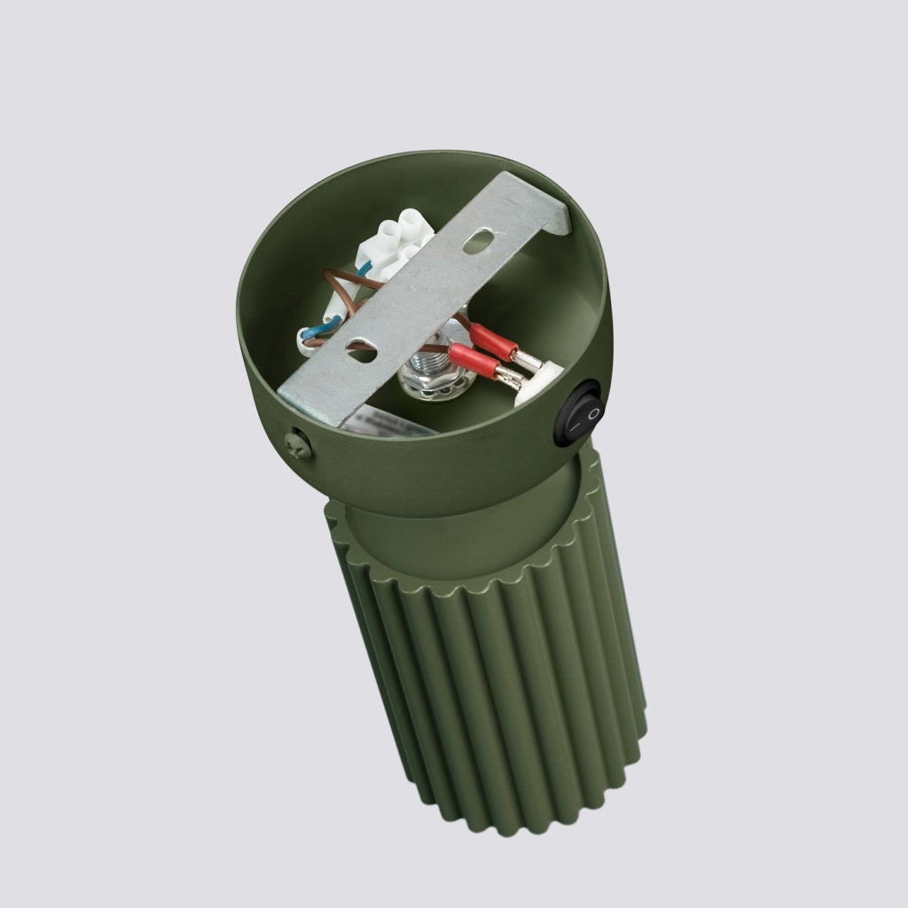 Lampada da parete KARBON verde oliva con interruttore