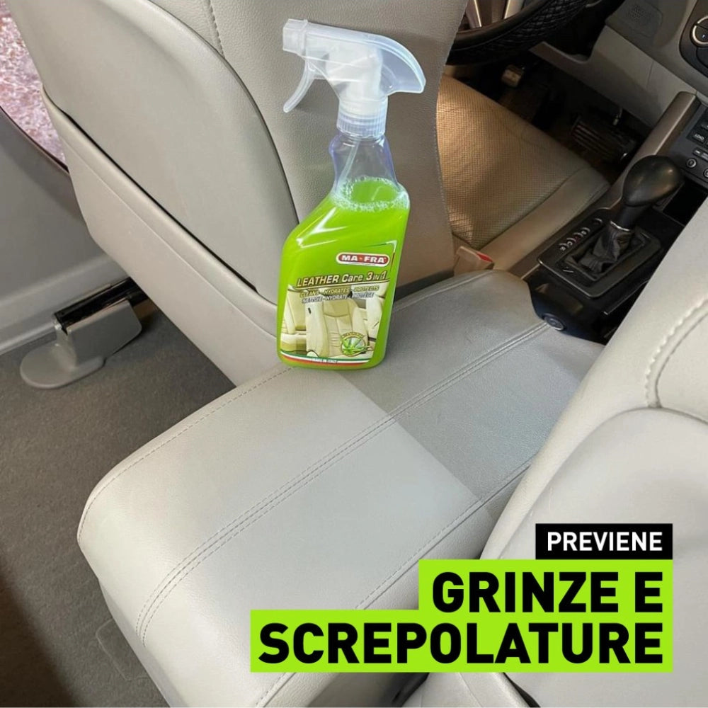 Trattamento 3 in 1 pelle per auto pulizia idratazione protezione 500 ml