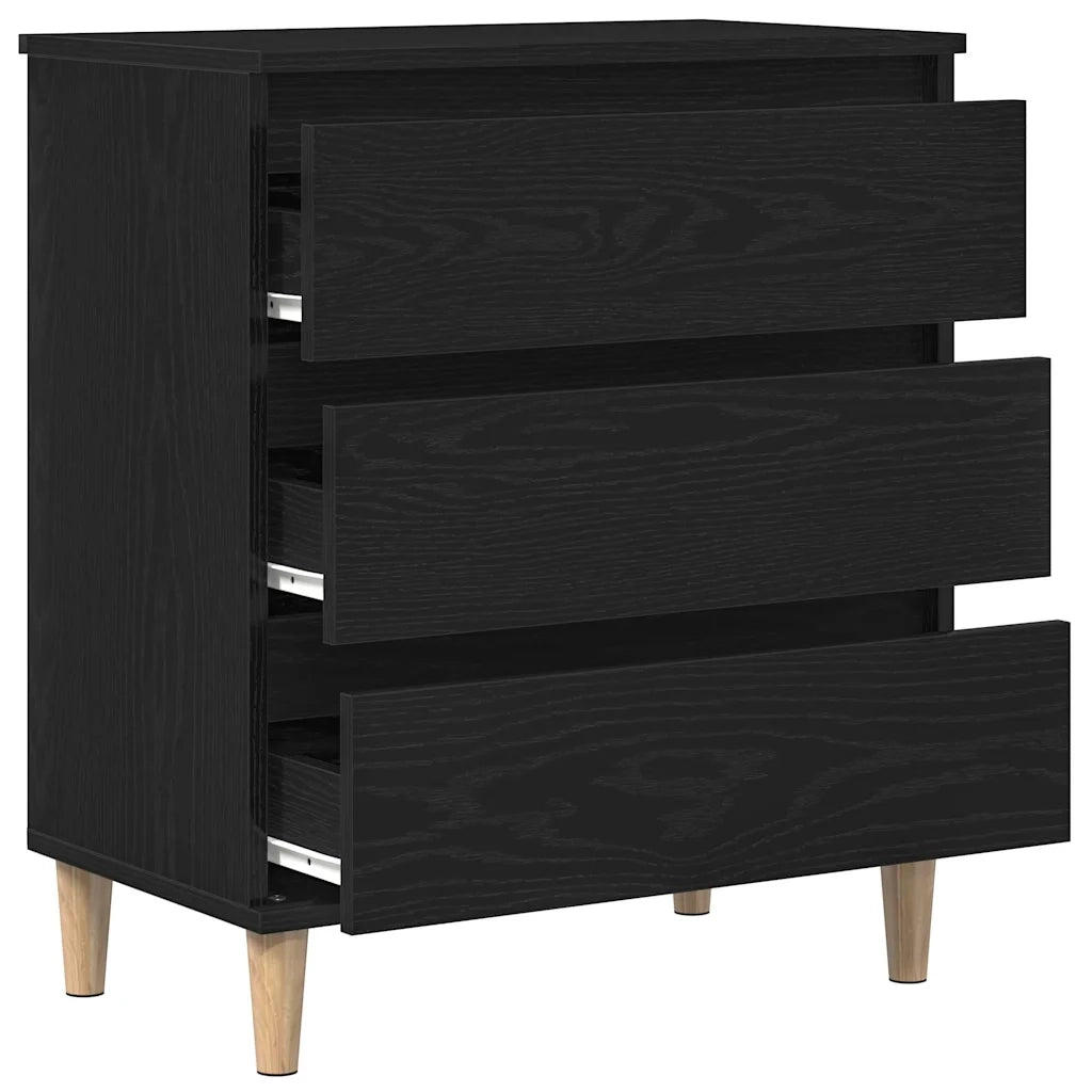 Credenza Rovere Nero 60 x 35 x 70 cm Legno multistrato 862595