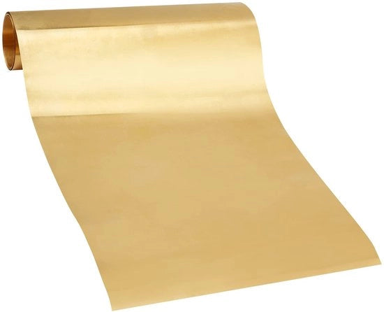 Corona d'oro - Foglio metallico - Foglio di lamiera 1M - Colore dorato - Piastre di rame - Adatto per saldatura e lavorazione metallica - DIY per la lavorazione metallica a casa
