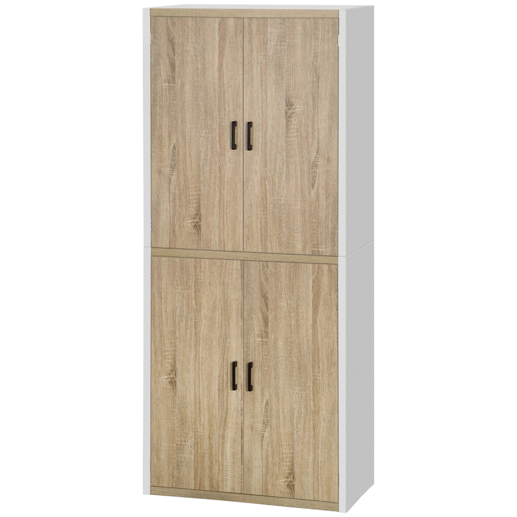 Armadio Cucina con 4 Porte e Ripiani Regolabili ¨C Minimal ¨C Legno MDF 80x40x182 cm