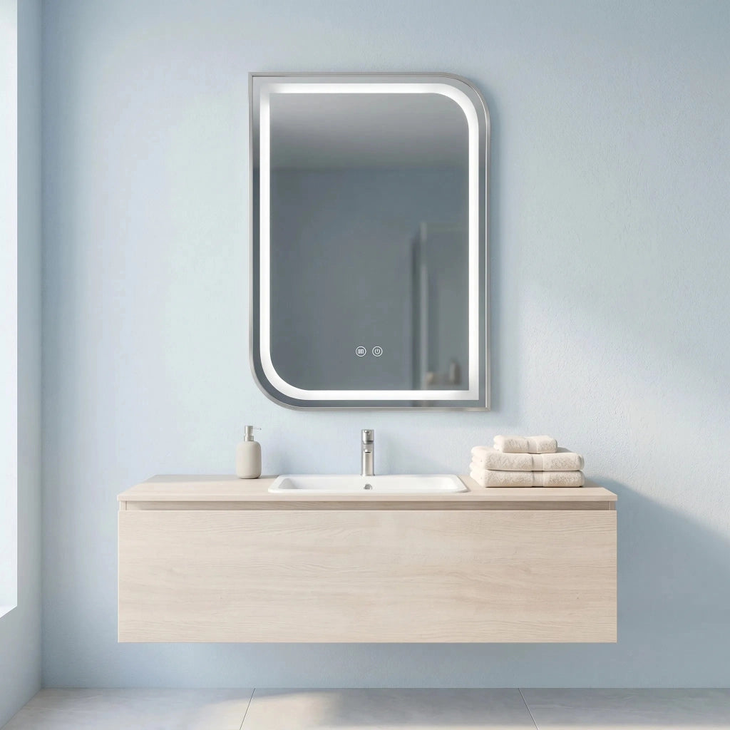 Specchio Led Zone 70x50 Brush Nickel