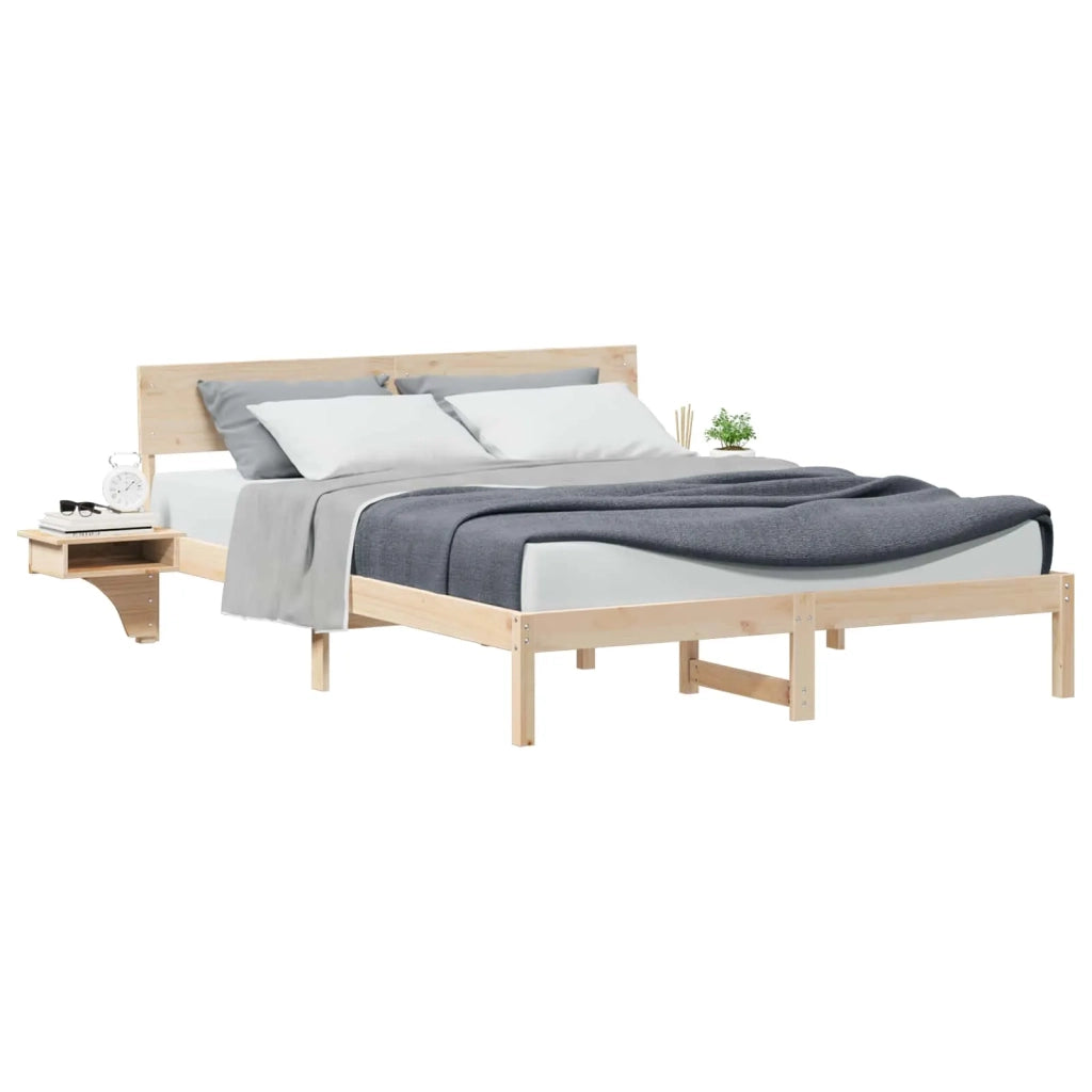 Struttura del letto Marrone 150 x 200 cm Pino massello 873442