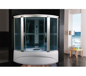 Cabina e vasca idromassaggio, sauna bagno turco, cromoterapia, full optional 150x150 cm Sicorage Xulut