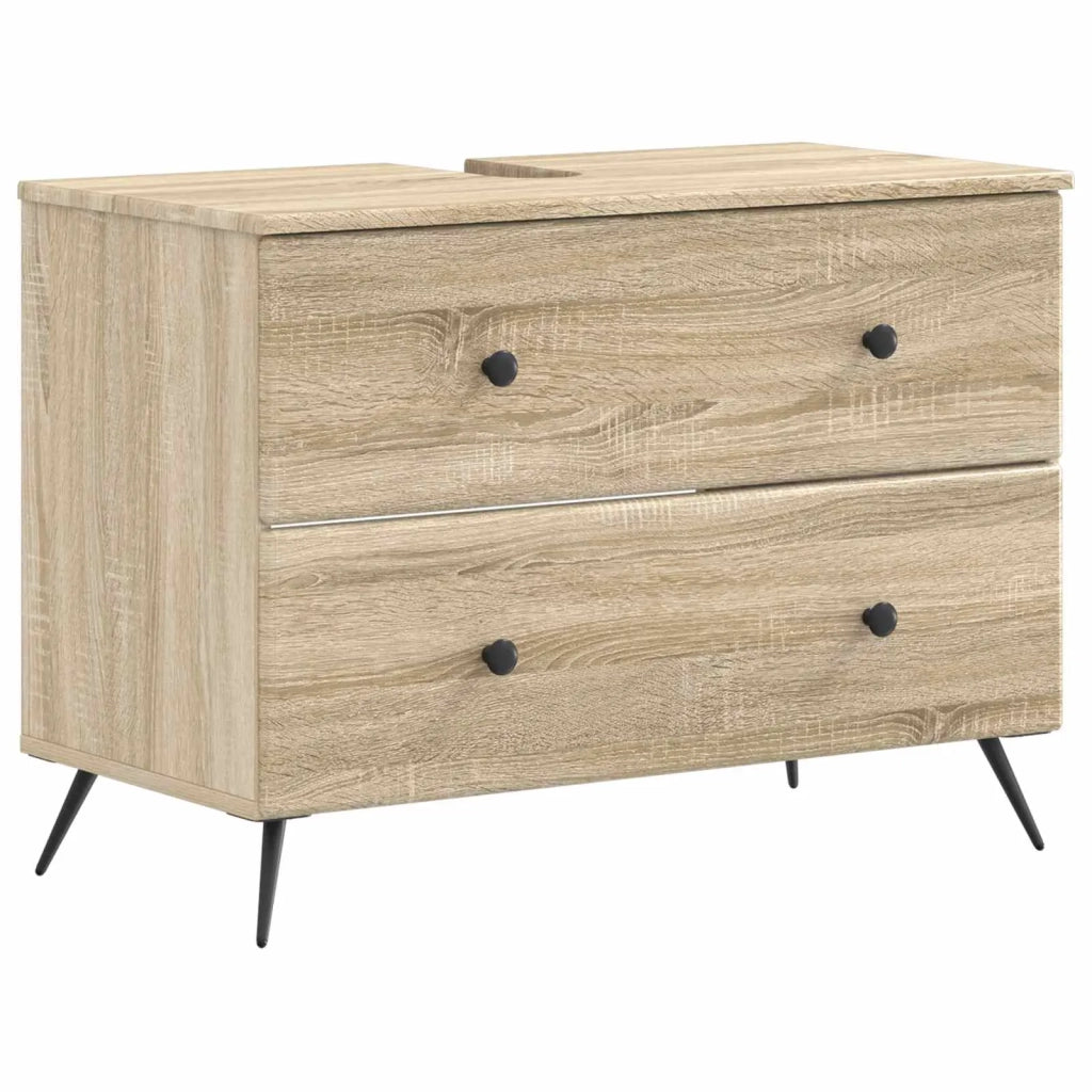 Set di Mobili da Bagno da 4 Pezzi BREDA Rovere Sonoma 3417965