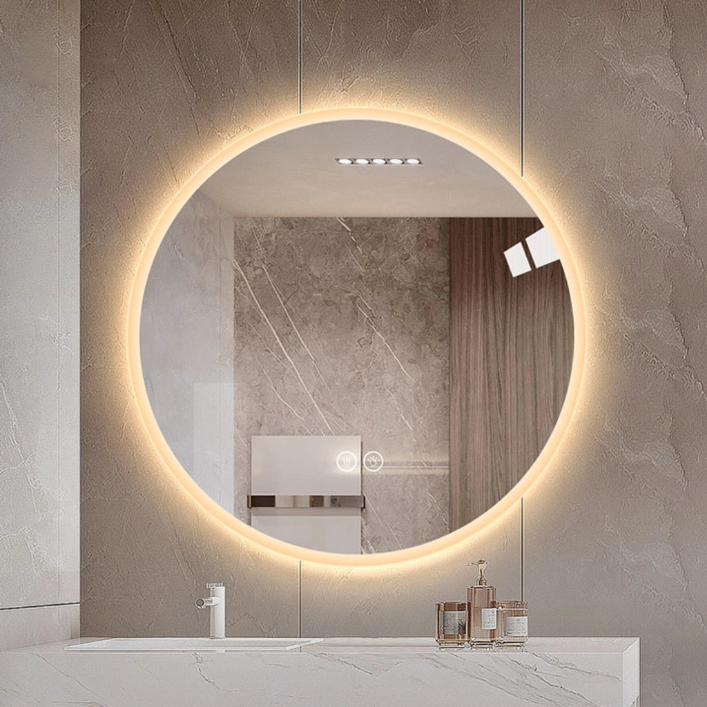 SPECCHIO LED ROTONDO DA BAGNO 80 cm SILVER, DA PARETE, DIMMERABILE