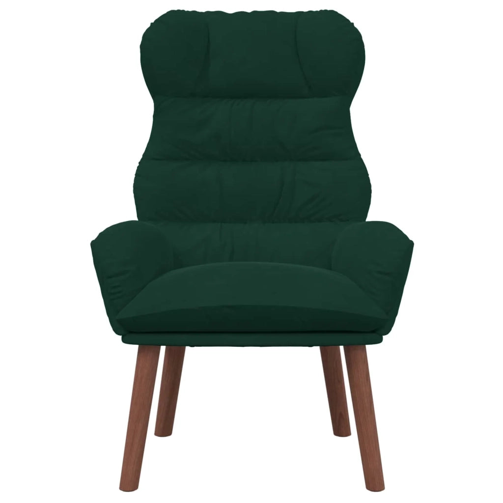 Poltrona | Sedia Relax Verde Scuro 69 x 74 x 93 cm Velluto