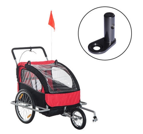 Gancio di traino per rimorchio bici con perno di sicurezza ¨C Xylo ¨C Nero