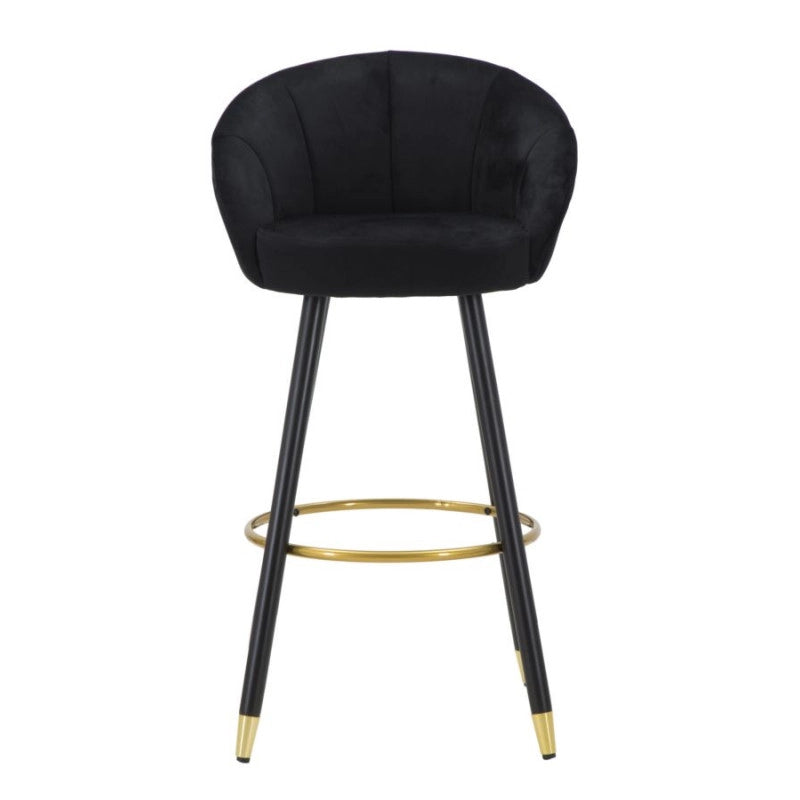 Sgabello Bar Prague Nero cm 55x56x104