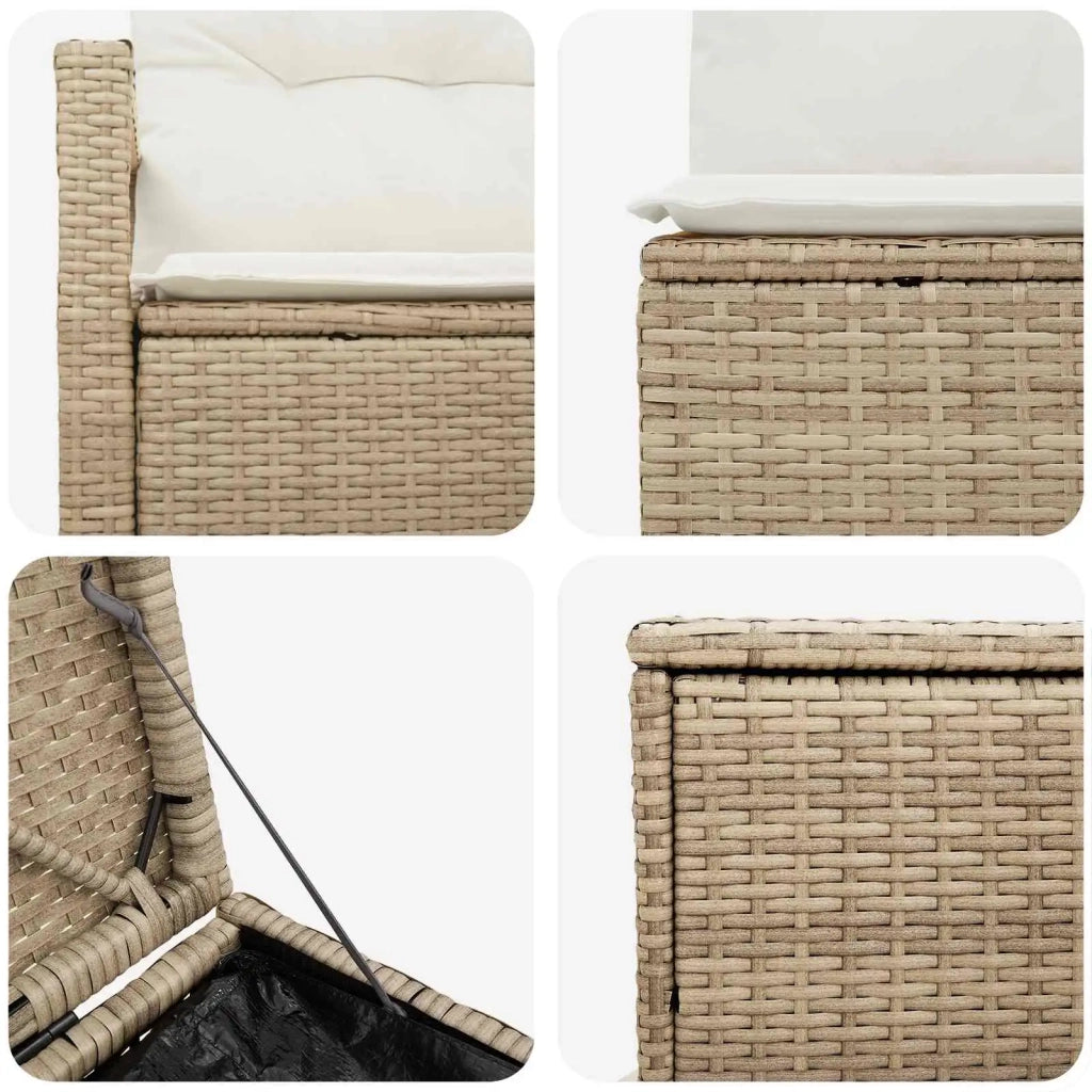 Set di divani 7 pz Beige e Bianco Crema 3448728
