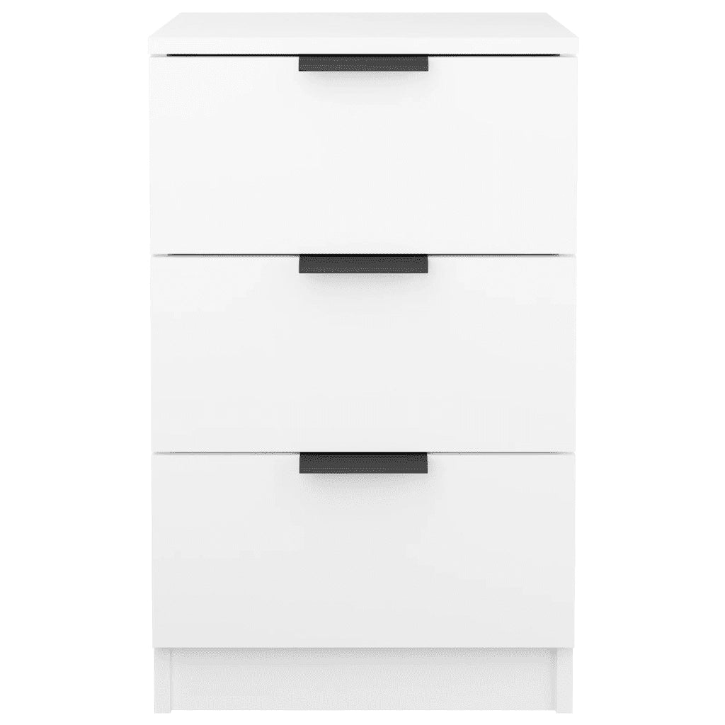 Comodini 2 pz-Set di 2 Tavolino da notte Bianchi 40x36x65 cm