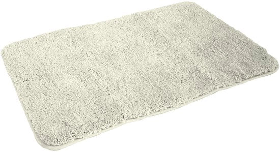 Matrice da bagno in microfibra argento, 60x100 cm