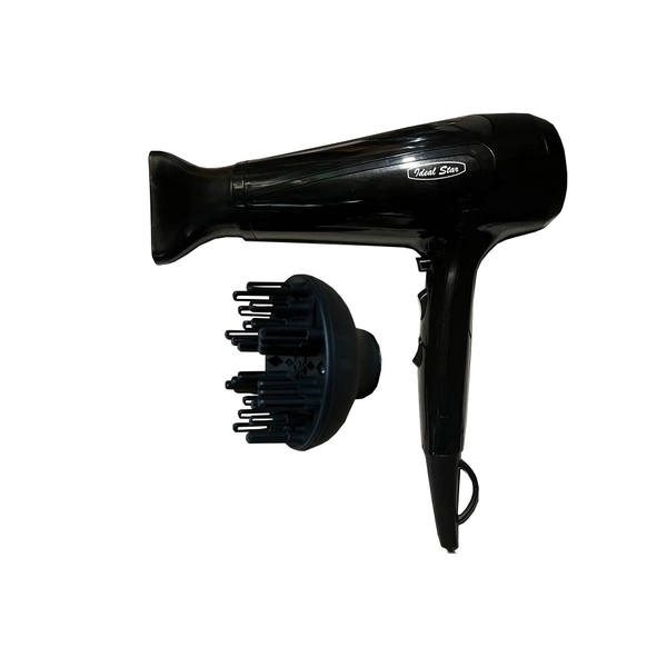 ASCIUGACAPELLI PROFESSIONALE AGLI IONI IDEAL STAR 1800-2200 Watt/ Con diffusore - IDEAL STAR