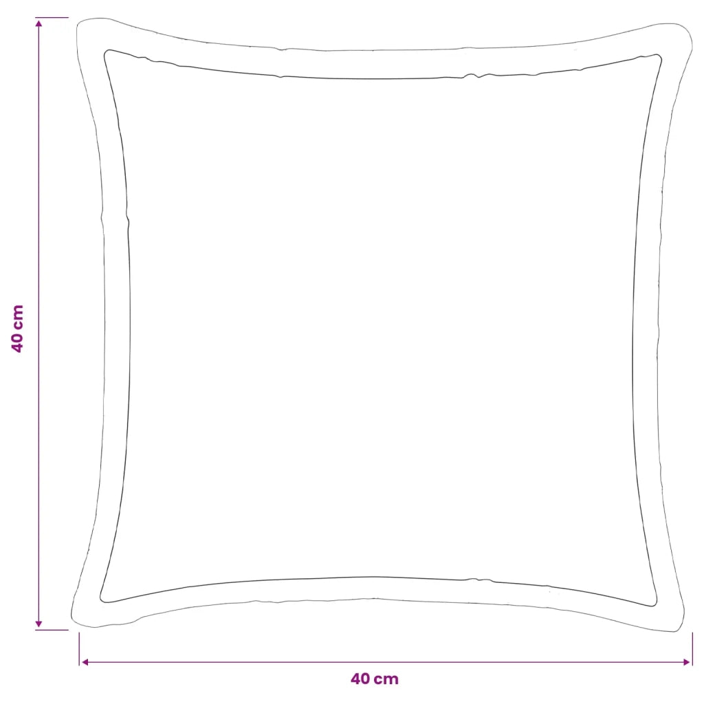 Federa 6 pcs HOUTEN Nero 40 x 40 cm Flanella 917042