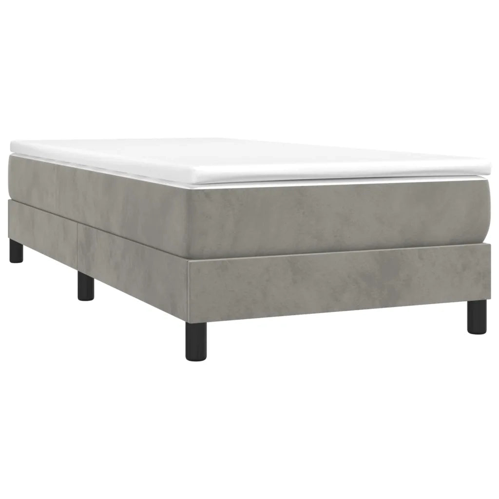 Struttura Letto a Rete a Molle Grigio Chiaro 80x200 cm Velluto 3120736