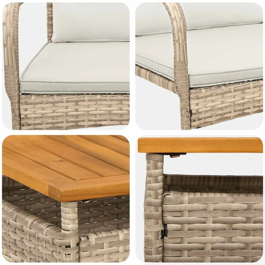 Set da giardino con cuscino acciaio 42025111