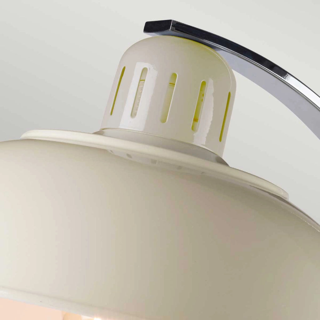 Lampada da tavolo Franklin retro crema/cromo E27 60W
