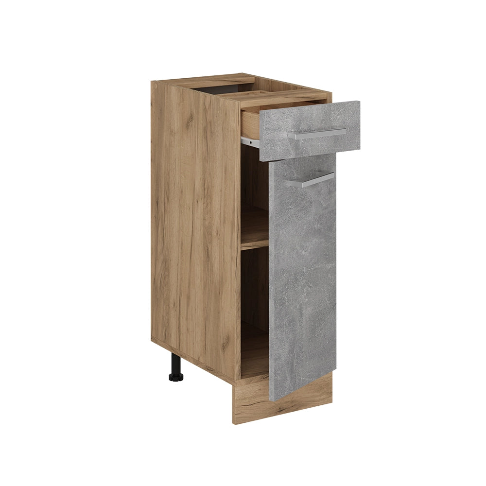 Vicco Mobiletto base per cucina Calcestruzzo 30 cm , PL Rovere