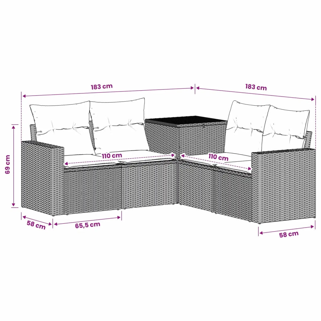 Set di divani 5 pz Grigio e Grigio Scuro 3447858