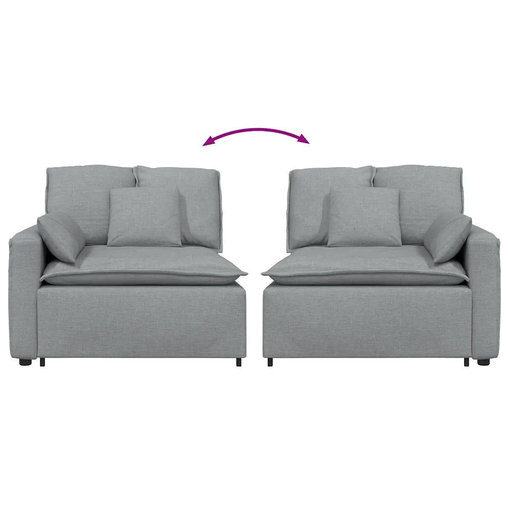 Modulo Terminale Bracciolo Divano Modulare con Cuscini-Sofa Modulare-Divanetto 100 cm 363291