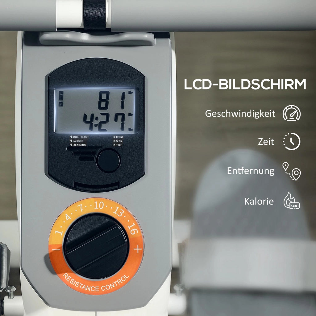 Vogatore ¨C Minimal ¨C 16 livelli regolabili, display LCD, supporto smartphone, 150 kg