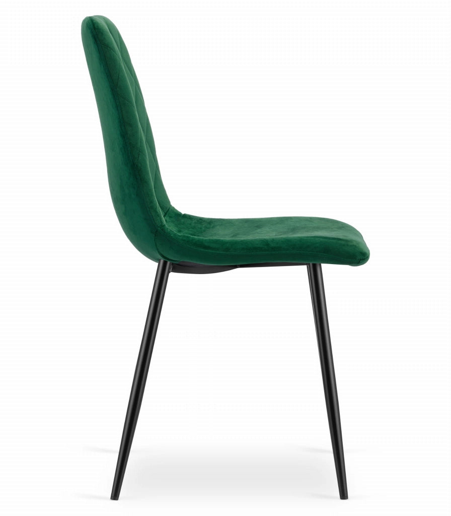 Sedia VALORA TURIN - Velluto verde scuro x 4