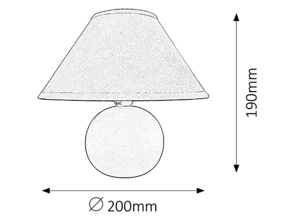 Lampada da comodino Ariel bianco opaco E14 Rabalux