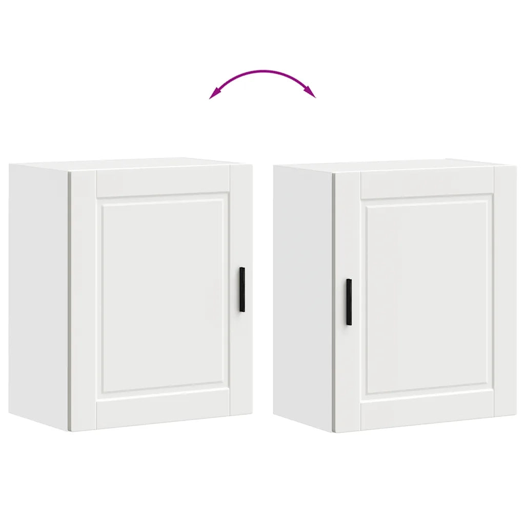 Pensili da Cucina | Mobile da Cucina 2 pz Porto Bianco in Legno Multistrato