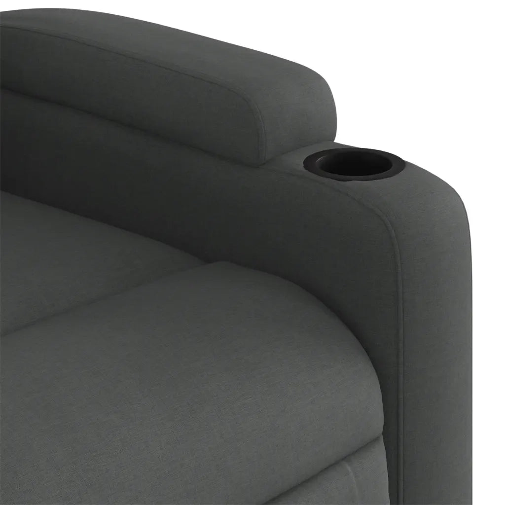 Poltrona reclinabile in tessuto grigio scuro 372480