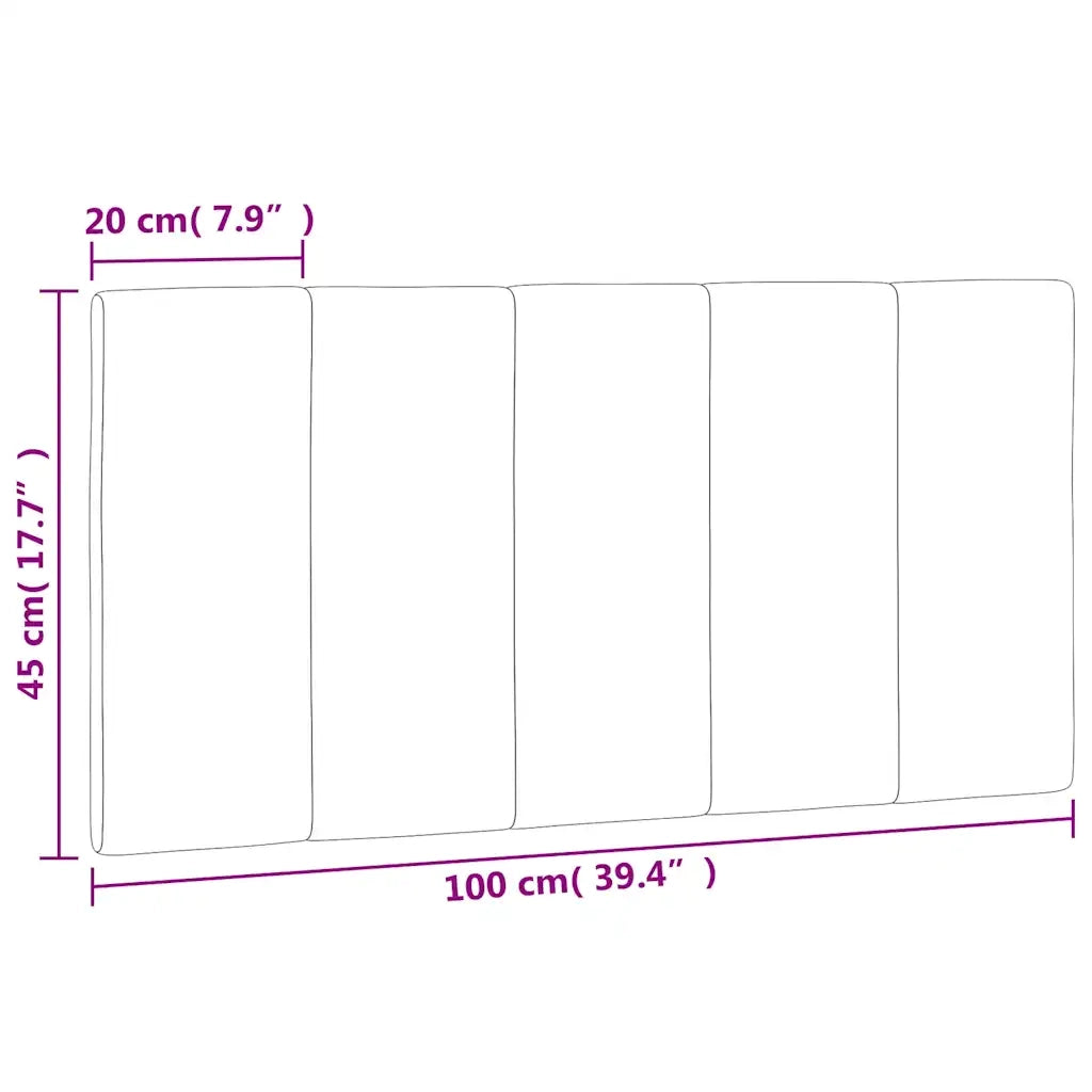 Cuscino Testiera Hanko Blu 100 cm in Velluto 374659