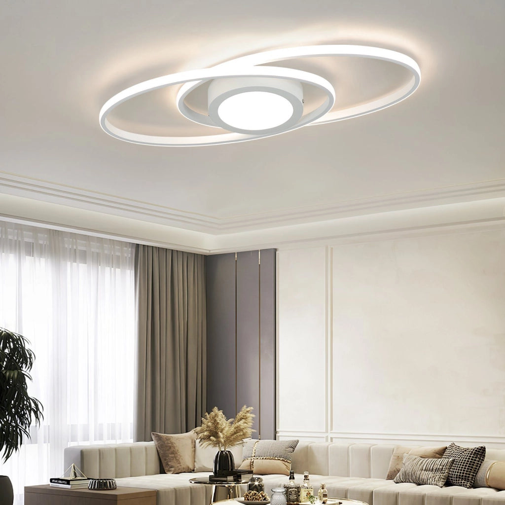 ZMH Lampada da soffitto plafoniera LED moderna dimmerabile 48W telecomando per corridoio