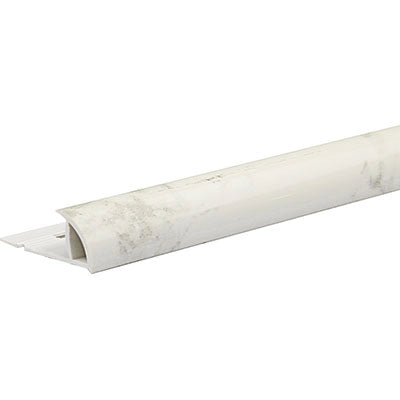 PROFILO JOLLY ECORONDMARM ARCANSAS - PVC MARMO BIANCO CARRARA MM  8X24 H.CM 250- 5 pezzi