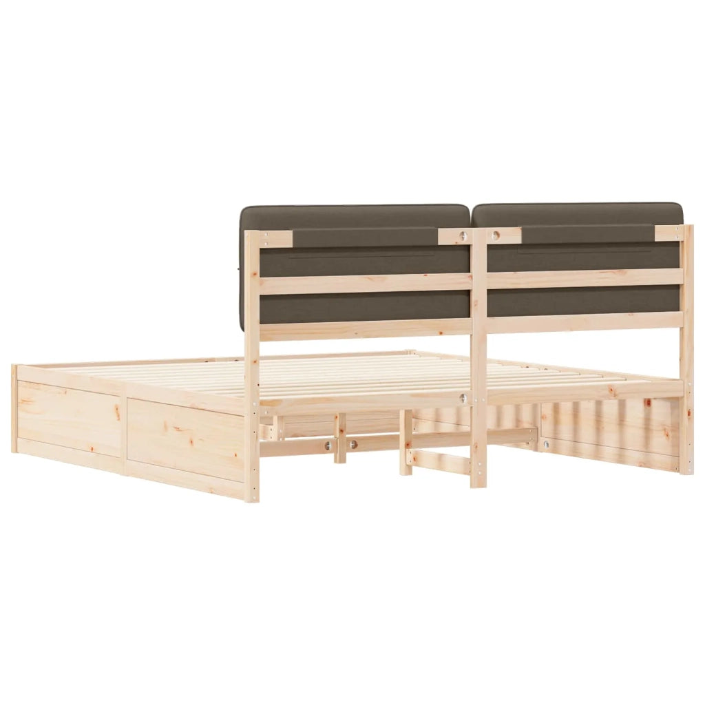 Letto con Testiera Rivestita-Struttura Letto con Testiera Talpa 200 x 200 cm Pino massello 520980