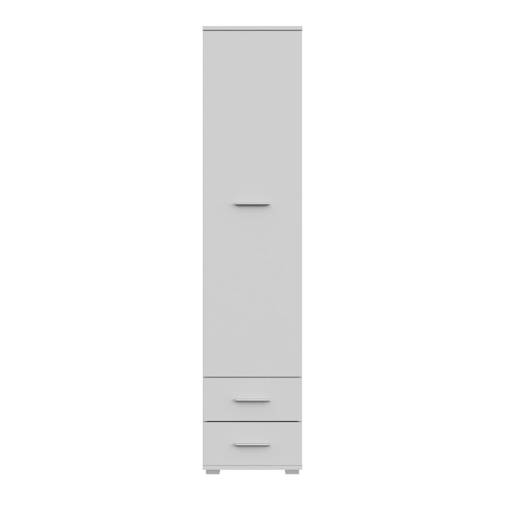 Armadio FAUSKE - 2 Cassetti - Bianco - Larghezza 40 cm, Altezza 180 cm, Profondit? 36 cm