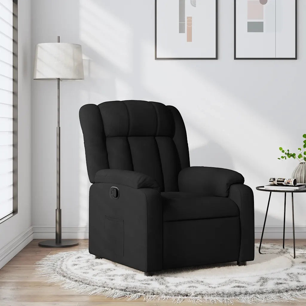 Poltrona reclinabile in tessuto nero 3205774