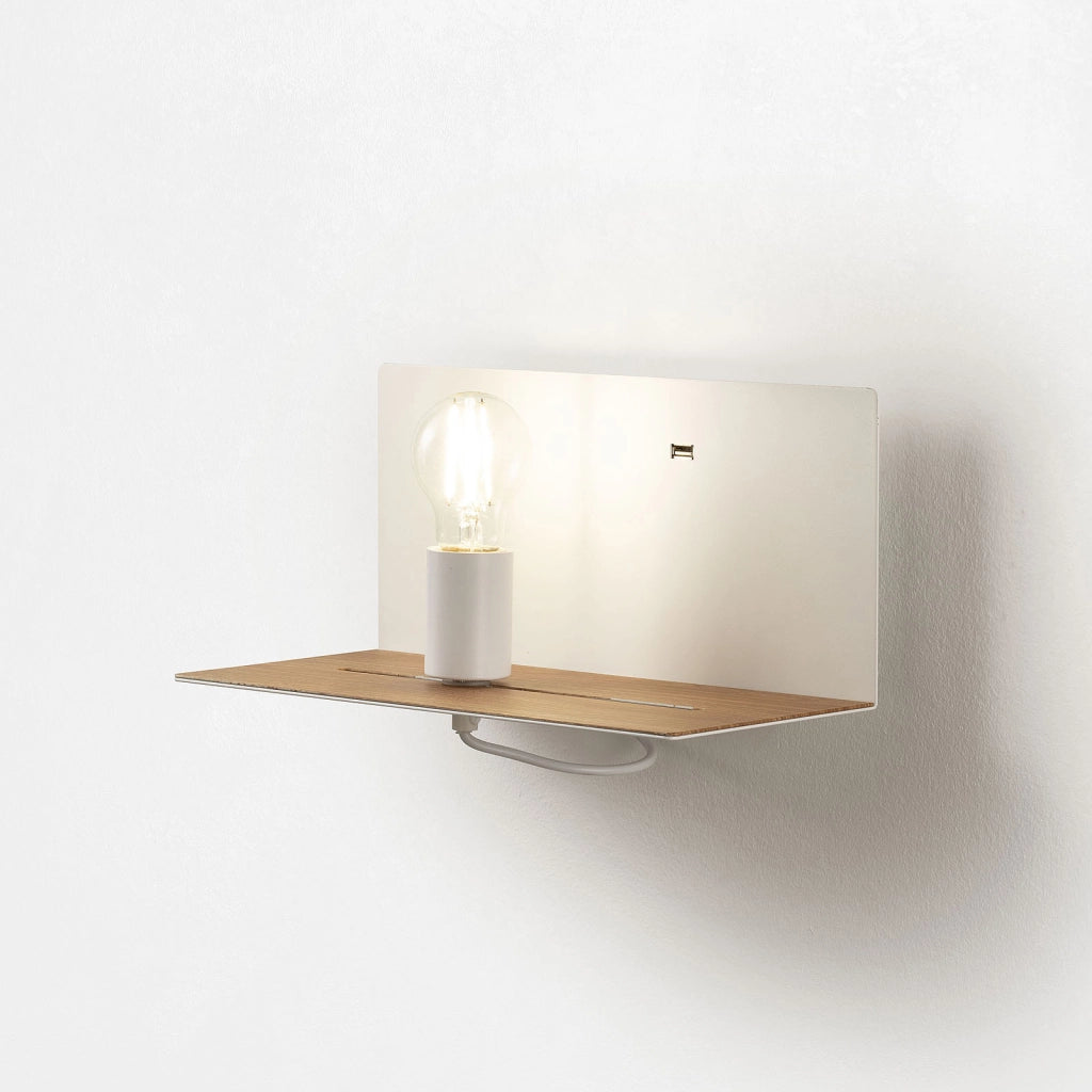 Applique con usb IVORY bianco