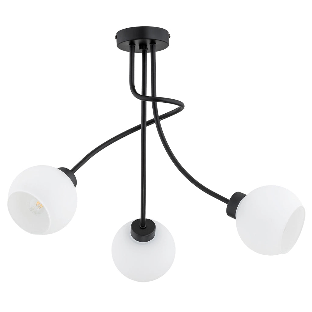 Plafoniera minimalista nero/bianco 3xE27 PLENA Alfa