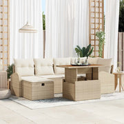 Set Divano da Giardino 7 pcs Beige polyrattan 3361302