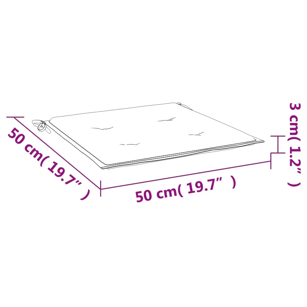 Cuscini per sedie 6 pcs Multicolore 50 x 50 x 4 cm 361085