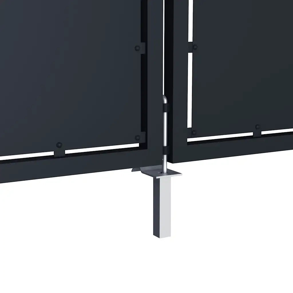 Cancello da Giardino in Acciaio 300x100 cm Antracite 144524