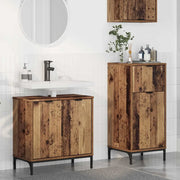 Set di mobili per il bagno con cassetto 2 pcs Legno vecchio 3393101