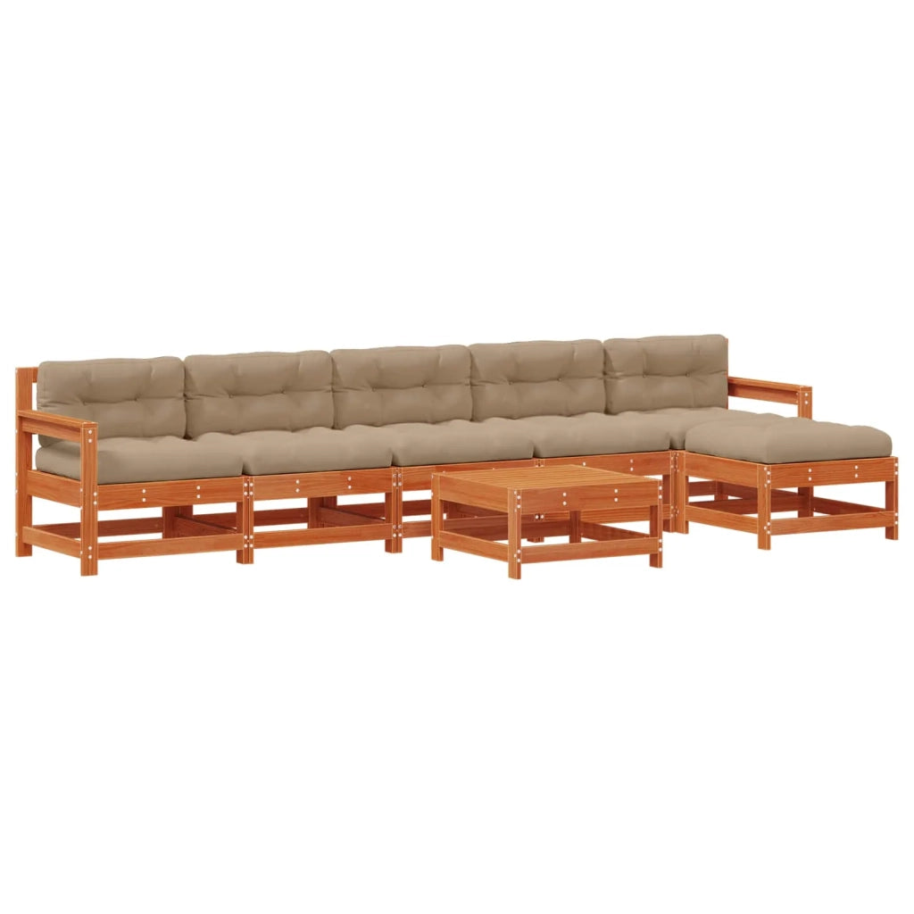 Set Lounge da Giardino 7 pcs Marrone Cerato 3418092