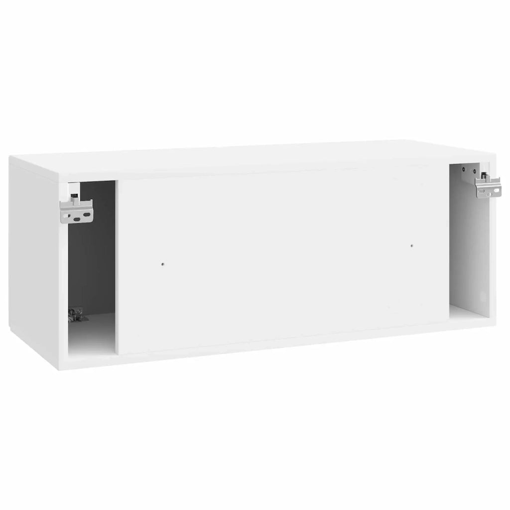 Mobile Porta TV da Muro-Credenza per TV sospesa Bianco Lucido 78,5 x 31 x 30 cm 942376