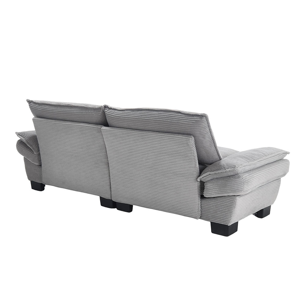 Divano letto doppio - Xylo - Con molle, cuscino incluso, grigio chiaro