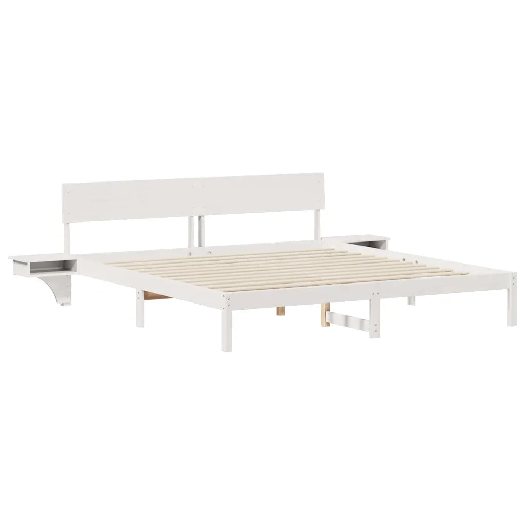 Struttura del letto Bianco 180 x 200 cm Pino massello 873437