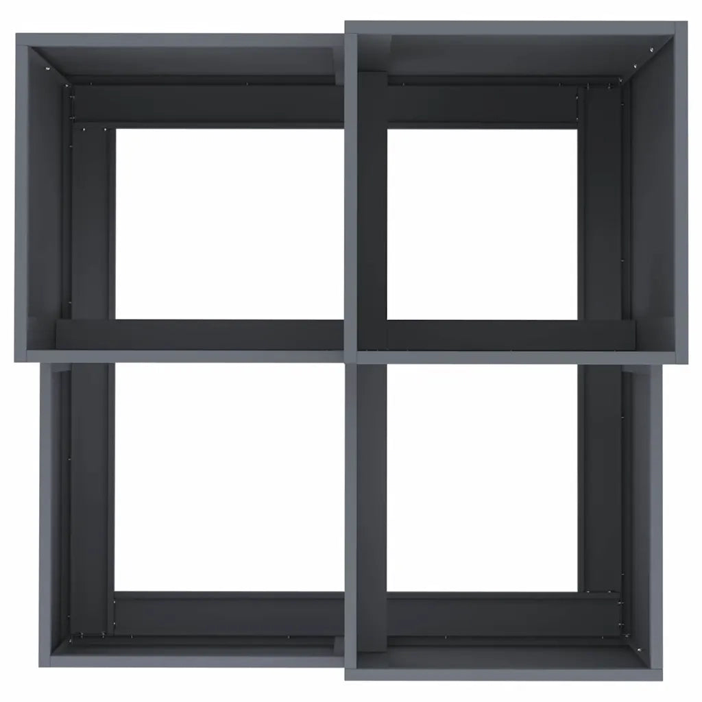 Vaso da giardino Antracite 100 x 100 x 60 cm Acciaio 865864