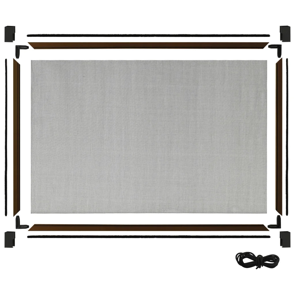 Zanzariera Allungabile per Finestre Marrone (75-143)x50 cm cod mxl 63329