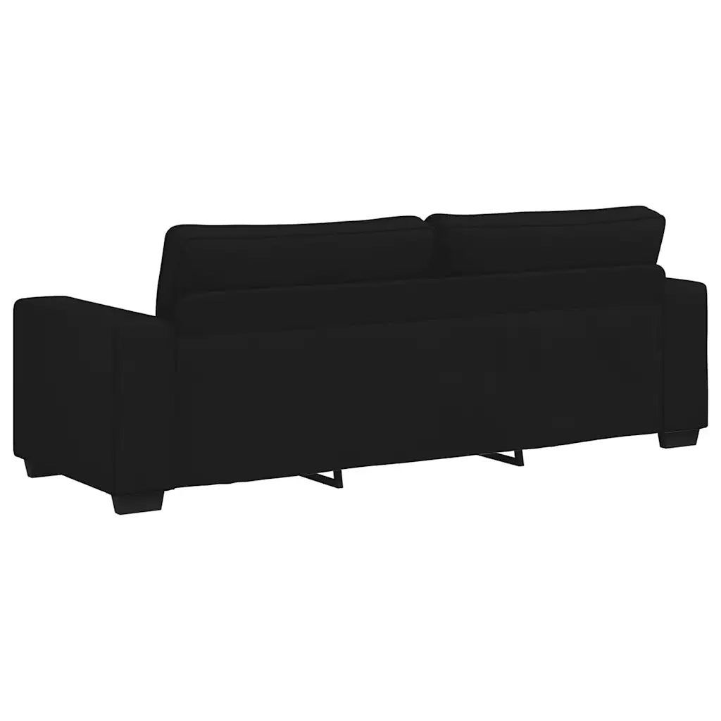 Divano a 3 Posti Nero 220x77x82 cm in Tessuto 4105178