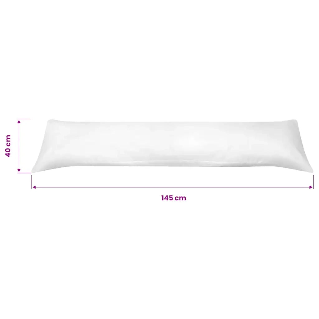 Cuscino Lungo con Traversina Laterale 40x145 cm Bianco 131582